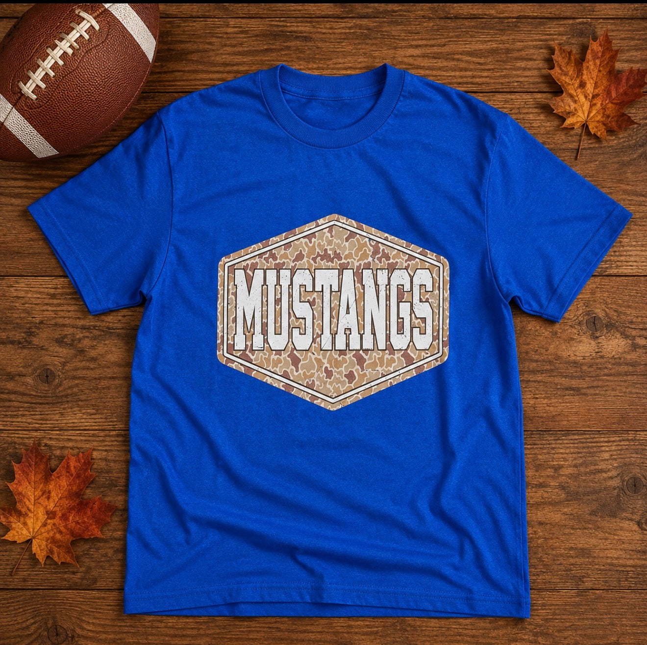 Camo Mustangs Youth TShirt