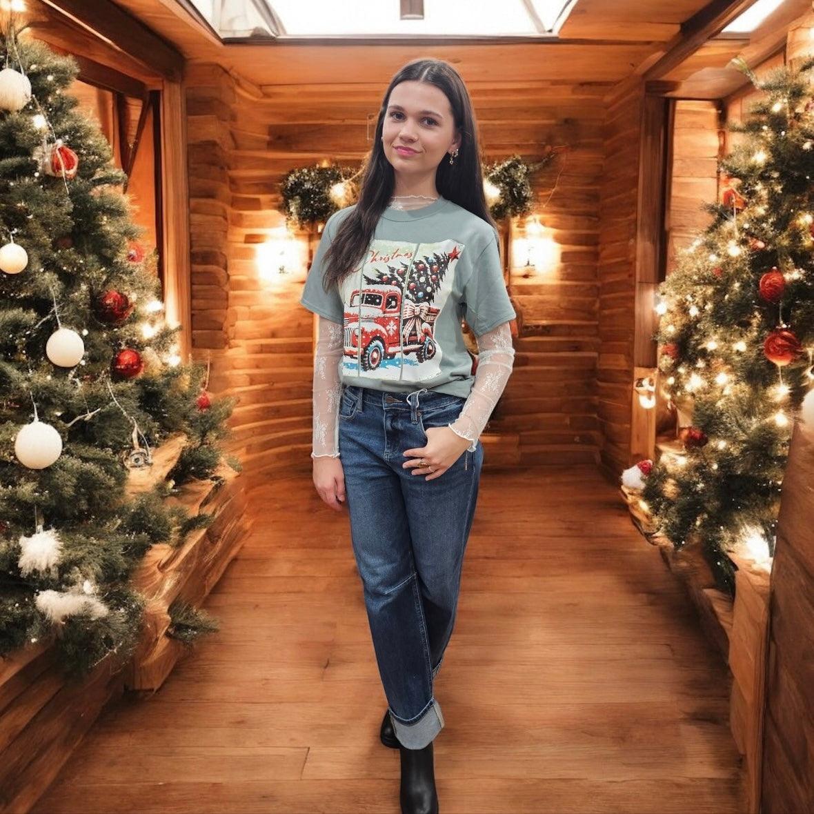 Merry Christmas Sage T-Shirt