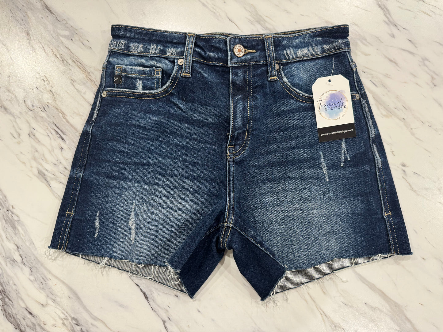 Kancan Dark Denim Shorts