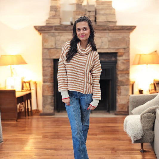 Mocha Striped Sweater