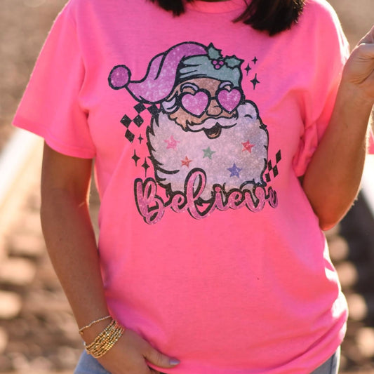 Pink Santa T-Shirt