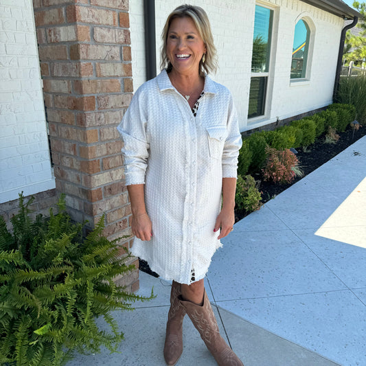 Umgee cream Dress/Jacket