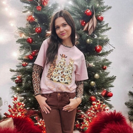 Pink Christmas Country TShirt