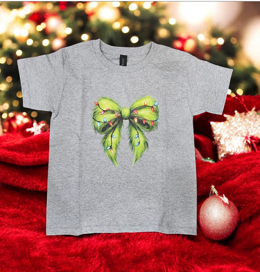 Grinch Bow T-Shirt Youth