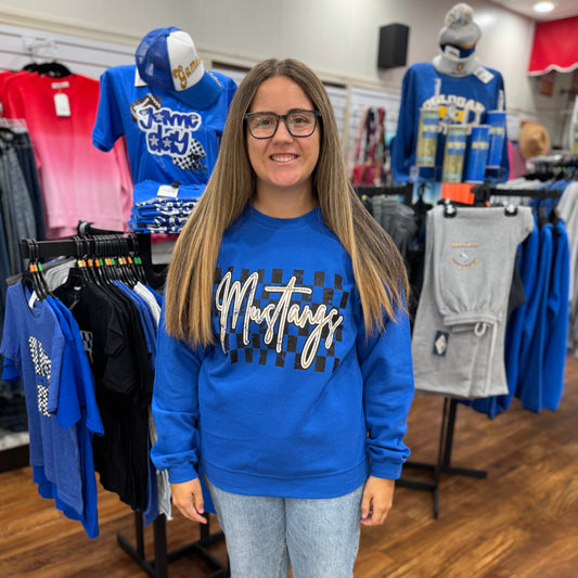 Mustangs Checkered Sweatshirt