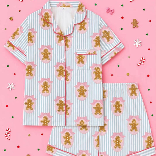 Striped Gingerbread Pajamas PREORDER