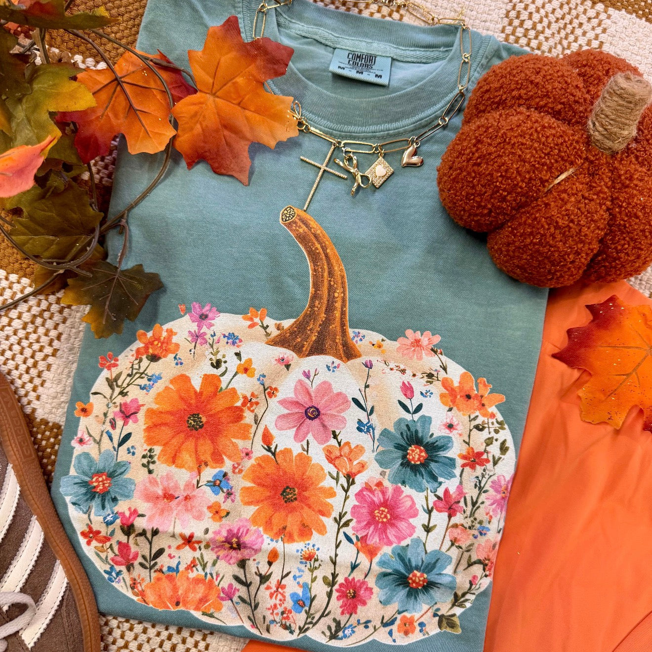 Fall Bloom Pumpkin Tshirt PREORDER