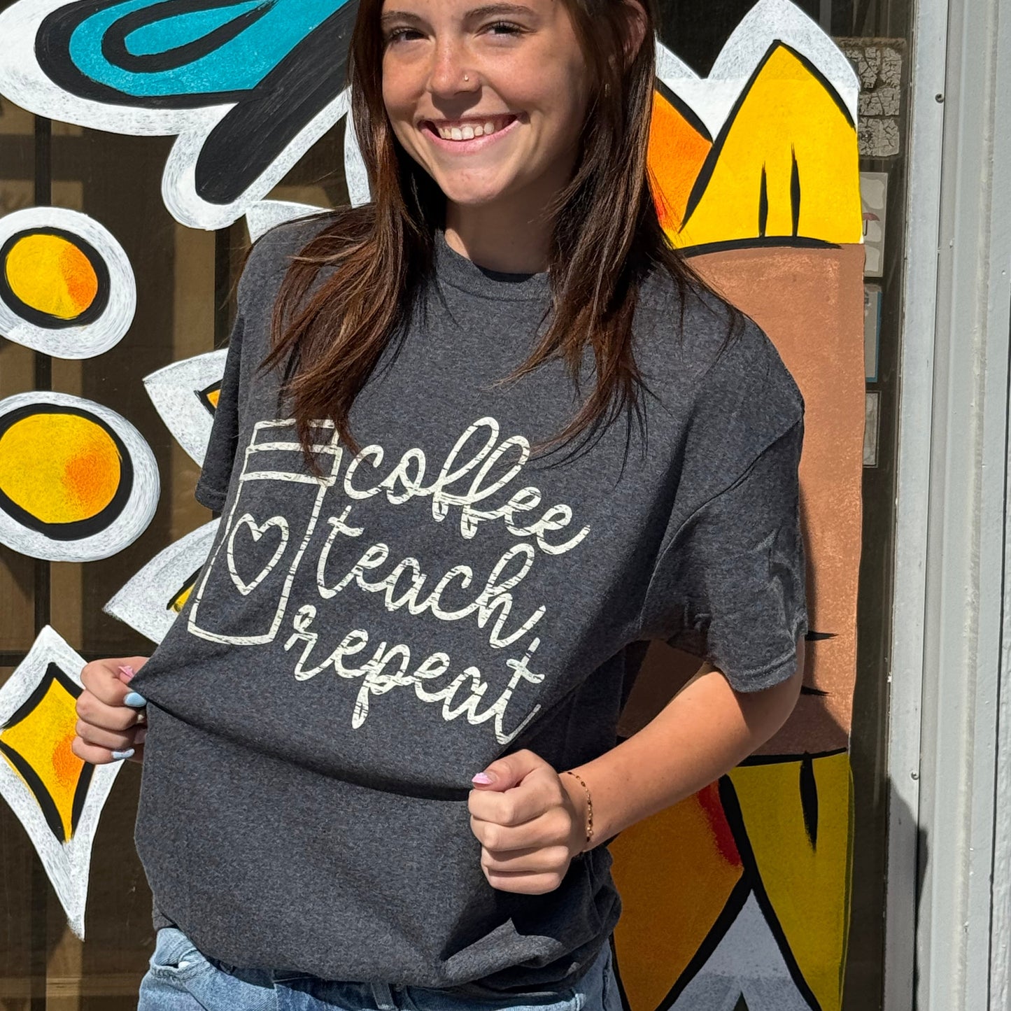 Coffee Teach Repeat T-Shirt