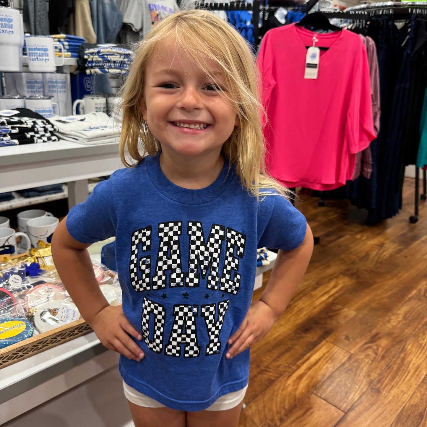 Game Day Checkered YOUTH tshirt