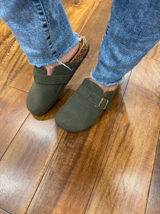 Berk Olive Slip On Shoes