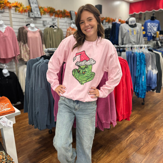 Grinch Face Sweatshirt