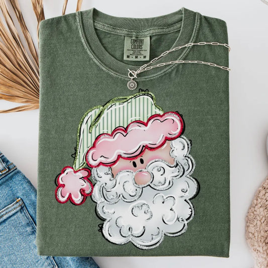 Santa Graphic Moss Tee Pre Order