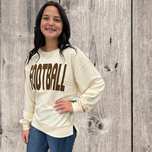 Corded FootBall Sweatshirt