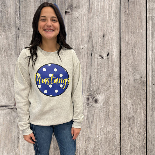 Mustangs Polka Dot Sweatshirt